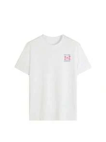 sommer oberteile damen ZIVRE baumwolle damen t-shirts Damen Neue Sommer Lässig Rundhals Kurzarm T-Shirt, minimalistischer vielseitiger Palmbaum Slogan Muster, geeignet für den täglichen Gebrauch.Grafik T-Shirt, Damen Weißes Top, Schwarzes Top, Rosa Top, Urlaub. t shirt damen - Weiss 3 - Übersicht 5