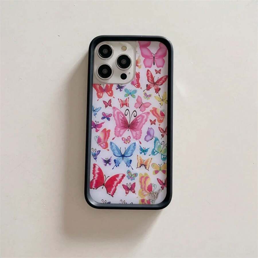 Wildflower 3D Ins Butterfly Phone Case For 16 15 14 13 12 17 Pro Max Plus Air 16pro 17pro WF Cute Cartoon Cover Fundacustomizable Things Popsoket Great For Holiday Parties Exquisite Minimalist New Style Holiday Gift 1 Hot Selling Item Genycase Clear Phone Case 17 Pro Max Festival Gift - 4 - 查看 1