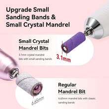 100+1pcs 4 Sizes Nail Drill Bits Set With Small Clamps, 3mm Mini Sanding Wheels, Electric Nail Grinder Manicure Tools Accessories - Multicolor - View 4