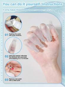 10 chiếc kẹp tẩy sơn móng tay trong suốt bằng nhựa, có thể tái sử dụng, dùng để tháo sơn móng tay acrylic, sơn gel, dụng cụ tháo sơn gel UV. - Trong sáng - Xem 5