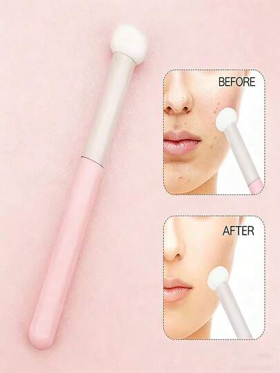 3pcs Beginner Makeup Brush Set. This Fresh And Fashionable Makeup Tool Set Includes Mini Concealer Brush, Concealer Brush, Lip Brush, Dual-Use Foundation Brush, And Contouring Tool. Suitable For Daily Use And All Seasons.