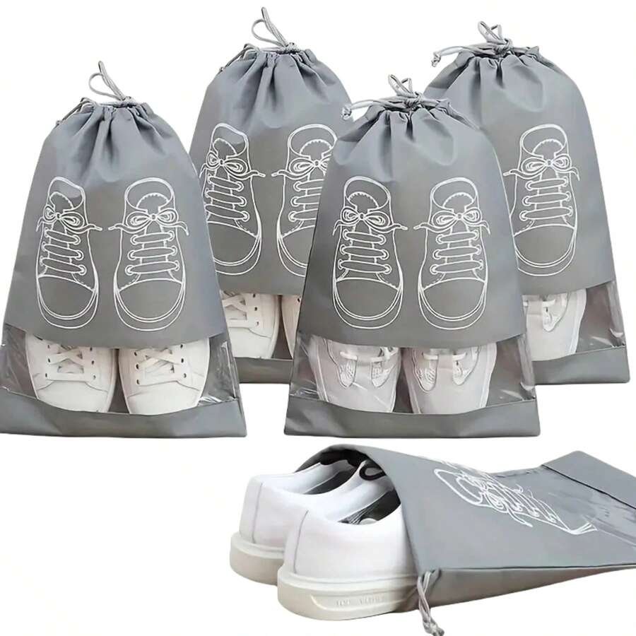 20pcs Non-Woven Fabric Shoe Bags, Portable Travel Shoe Bags With Drawstring, Unisex, Travel Accessories, Shoe Storage Bags, Suitable For Storing Shoes In Stores, 5/10/15/20pcs - Multicolor - View 1