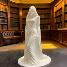 3D Mysterious Masked Lady Figurine Sculpture Decor, Excellent Desktop Decoration, Holiday/Birthday Gift, Nice Toy - Multicolor - View 5