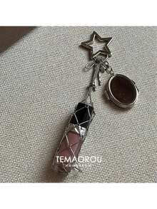 Móc khóa hình son môi bằng thép không gỉ mạ vàng mới, mặt dây chuyền hình son môi thời trang, phụ kiện móc chìa khóa phong cách quý phái dành cho nữ. - Nhiều màu - Xem 4