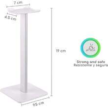boldR Soporte Blanco con Plateado para Audífonos/Base Universal de Escritorio para Auriculares. Headphone/Gaming Headset Stand.,43313225 - Albaricoque - Ver 5