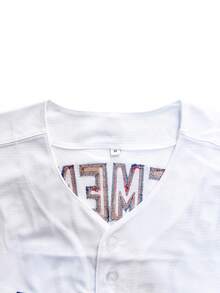 Men's Puerto Rico #21 Clemente World Game Classic  Embroidery Terylene Baseball Jersey Uniform Athletic Clothing Sports Apparel - 藍白色 - 查看 5