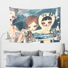 Tấm thảm trang trí phong cách cổ điển của Aya Takano mang đến bầu không khí ấm cúng cho khu vực đọc sách hoặc góc thư giãn của bạn, mang lại sự ấm áp cho không gian cá nhân. - Nhiều màu - Xem 1
