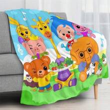 Plim Plim Cartoon Animation Blanket The Adorable And Charming Image, Along With The Gathering With Friends Soft Funny Throw Blanket Cozy Lightweight Plush Portable Cover Blanket For Sofa,Warm Gift For Birthday,Christmas,Multiple Blankets - 顏色 - 查看 2