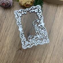 Metal Cutting Dies, Butterfly Background Decorative Embossing Template, Suitable For DIY Scrapbooking, Album Decoration, Handmade Paper Card Making, Gift Packaging And Greeting Card Creation - Silver - View 4