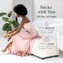 Wseliy Nipple Covers For Women- Seamless Grippy Not Sticky Self-Adhesive Silicone Nipple Covers -Skin Friendly Material Reusable, Inserts Double-Sided Adhesive Ultra Boost Padding, With Travel Case, Inserts For Bikini Swimsuit Sports Strapless Bra, One Size, Brown - 薄款 - 查看 5