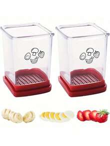 Dụng cụ cắt trái cây dạng cốc - 1 chiếc - Dùng để cắt phô mai, cắt trứng và dâu tây bằng thép không gỉ, cắt rau củ và chuối nhanh chóng, cắt đều, trình bày đẹp mắt, dụng cụ nhà bếp sáng tạo. - Nhiều màu - Xem 1