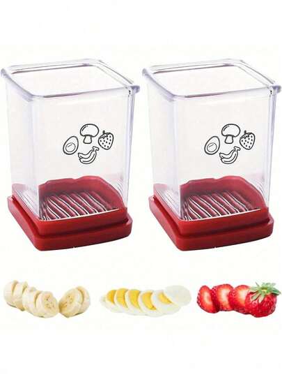 Dụng cụ cắt trái cây dạng cốc - 1 chiếc - Dùng để cắt phô mai, cắt trứng và dâu tây bằng thép không gỉ, cắt rau củ và chuối nhanh chóng, cắt đều, trình bày đẹp mắt, dụng cụ nhà bếp sáng tạo.