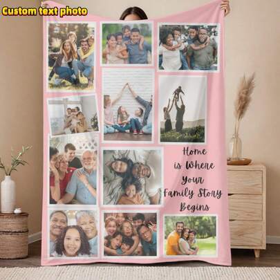 1 pieza Manta personalizada con foto, manta de franela personalizada con fotos y texto, manta de ropa de cama, manta personalizada para cama, manta con fotos personalizadas, manta con fotos personalizadas como regalo de cumpleaños para familia, amigos, novio, novia, para sofá, cama, coche, sala de té, dormitorio, sala de estar, baño, comedor, para oficina, duradera, transpirable, ligera, lavable, divertida, linda, amorosa, suave, cómoda, elegante, simple, personalizada, única, regalos ideales para él, selección de temporada, decoración de otoño