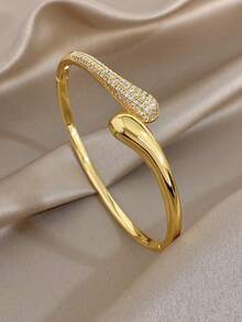 Elegant & Delicate Twisted Bangle Set, 18K Gold Plated Thin Bracelets For Women, Suitable For Daily Wear, Party, Valentine's Day, Wedding, Music Festival, Mother's Day, Jewelry Gift - Multicolor - View 11