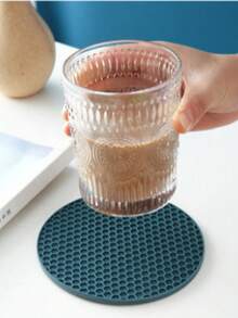 1pc/10pcs Random Color Silicone Heat Resistant Placemats - Round Non-Slip Pot Holder Mats For Kitchen Countertops & Dining Tables,Silicone Heat-Resistant Mat,Household Casserole Anti-Scald Pot Mat, Dining Table Mat,Coffee Coaster - Multicolor - View 10