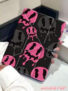 Face With A Grimace Pattern Tablet Case Compatible With IPad Air 11-Inch M3 2025 / M2 2024, Air 5th Generation 2022 , (A16) 11 Inch 11th Generation 2025,Compatible With Samsung Galaxy Tab,Kindle Paperwhite 12th Gen 2024, Clear Back ,Fashion Pattern Protective Case,Autlueomatic Sleep And Wake-Up Function, Airbag Protection, Suitable For Gifts And Office Use - Multicolor - View 3