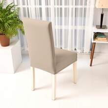 Single Chair Cover Standart Size - 96% Cotton 4% Elastan - Made In Turkiye - Beige - View 2