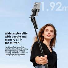 Trending 2-In-1 AI Auto Face Tracking Gimbal Selfie Stick, Extendable Bluetooth Remote Anti-Shake Stabiliser, 360° Rotation Quadripod Stand For IPhone & Android Vlog Live Stream - one-size - View 7