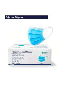 Disposable Adult Face Masks, Three-Layer, Comfortable Fit With Filter, For Daily Use (Box Of 50, Blue). Bluelander - A - View 1