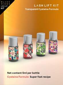 BLACKWINGS 1 Box Eyelash Perming Kit, Includes Eyelash Softener, Eyelash Lift Solution, Eyelash Perming Glue, Silicone Eyelash Curler, Eyelash Lift Rod, Makeup Beauty Tools, Reusable Eyelash Lift Pads - White - View 8