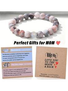 1pc Mothers Day Birthday Gifts For Mom/Auntie/Grandma/Sister-Love/Balance-Natural Crystal Bracelet With Meaning-Handmade Gifts - View 2