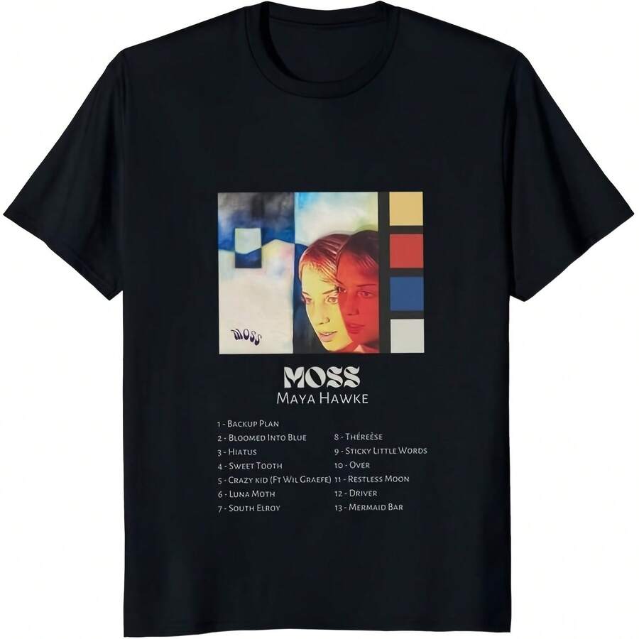 Maya Hawke 2022 Album Moss T-Shirt Black - Black - View 1