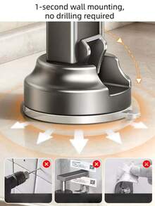 Giá treo tường hình bạch tuộc xoay 360°, thích hợp để đựng thớt, dụng cụ nấu ăn, thìa, khăn tắm, khăn lau, bông tắm, phụ kiện nhà bếp, phụ kiện phòng tắm, giá phơi đồ. - A - Xem 4