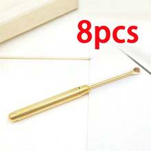 3/5/8/12pcs, Mini Metal Spoons Tone For Ear Cleaning Micro Scoop With Keychain, Travel - View 12