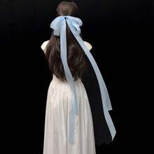 1个女士日式芭蕾舞风格长款蝴蝶结发夹，优雅甜美风格，适合日常佩戴、派对、海滩度假，春夏热门单品 - 彩色 - 查看 10