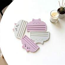 猫粮挤压器，猫零食分配器，宠物食品膏状物挤压工具，无脏乱猫零食和湿粮喂食器 - 11.9x7.2cm - 查看 3