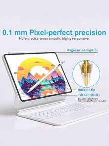 Stylus Pen For IPad Pencil 11th A16 Generation, Apple Pencil Palm Rejection & Tilt Sensitivity, Compatible 2018-2025 IPad6-10th - View 2