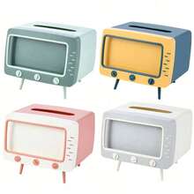 1 Bộ hộp đựng khăn giấy đa năng chủ đề TV kèm giá đỡ điện thoại, thích hợp cho nhà bếp, phòng ăn, phòng khách, văn phòng, trang trí nhà cửa, hộp đựng khăn giấy, hộp đựng khăn ăn, hộp đựng khăn giấy nhà bếp. - Nhiều màu - Xem 8