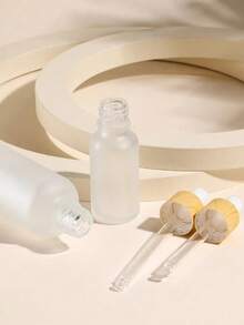 10毫升/15毫升/20毫升/30毫升/50毫升玻璃滴管瓶（1盎司），组装好的玻璃瓶带滴管盖，空磨砂瓶带玻璃滴管，适用于化妆品、香水、精油 - 無色 - 查看 3