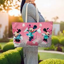 Disney 16*12 Inch Large Capacity Women's Handbag/Tote Bag, Printed With Mickey Mouse Pattern, 1 Pc - Mouse - View 3