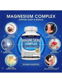 Selling Fast!Toplux 3Pack Nutrition Magnesium Complex 1000mg Supports Elemental Magnesium New. Women's Health. - 1瓶 - 查看 9