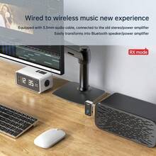 KZ 升级版蓝牙5.4车载AUX音频适配器,HiFi立体声音乐无线接收器/发射器,带3.5mm麦克风免提车载套件 - 音訊適配器 - 查看 5