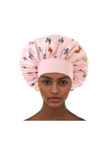 1件装缎面蝴蝶结睡帽 - 柔软不褪色，呵护秀发，适合女孩睡眠，优雅睡衣，温和护发，质地顺滑，时尚睡帽 - A - 查看 8