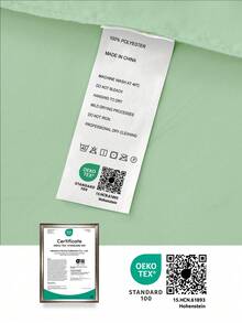 3/4pcs Deep Fitted Sheet Set, Flat Sheet*1 + Fitted Sheet*1 + Pillowcase*1/2, Polyester Fabric, Luxury Hotel Quality, Anti-Shrink, Machine Washable, Suitable For All Seasons, Oeko-Tex Certified, Light Green - Pastel Green - View 11