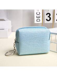 Túi đựng son môi nhỏ bằng da PU có khóa kéo, túi đựng tiền xu du lịch, túi đựng băng vệ sinh, túi đựng đồ dùng vệ sinh cá nhân du lịch, ví đựng tiền xu, hộp đựng mỹ phẩm. - Nhiều màu - Xem 12