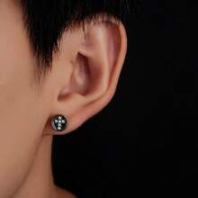 1 Đôi bông tai hình thánh giá đính đá, bông tai đính đá sang trọng, đa năng, trang sức thời trang - Nhiều màu - Xem 6