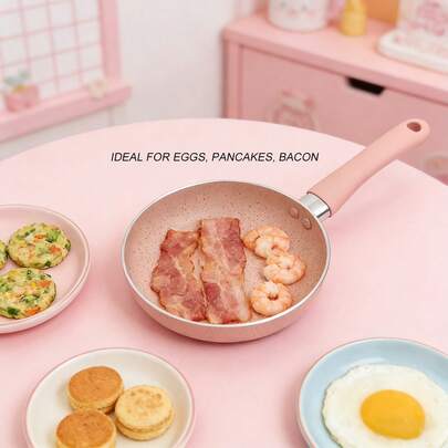 ABKOK 1 pieza Sartén antiadherente mini, sartén para desayuno, diseño ligero y compacto - Apto para todo tipo de cocinas, utensilios de cocina esenciales para el hogar