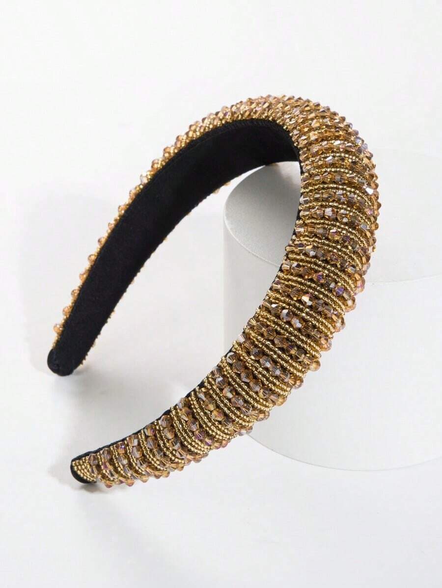 Decor Headband,Gold Piece,Hairband,Hair Hoop Headbands Hair Accessories Accessories - FG673-b Brown - View 1