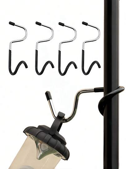 5pcs Stainless Steel Camping Hooks - Durable Multi-Purpose Hooks For Hanging Lights, Clothes And Accessories - Ideal For Outdoor Adventure, Camping Equipment | Modern Camping Gear | Sturdy Construction, Camping Hooks