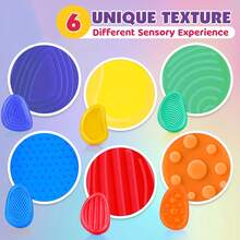 6-Piece Set Of Colorful Sensory Stones - Soft, Elastic Texture For Stress Relief, Suitable For Stress-Relieving Textured Massage Handballs - Ideal For Office Relaxation, Studying, Or As A Gift, Worry-Relief Stones For Emotional Soothing And Body-Relaxation, Durable And Washable, Soft To Hold, Fitness Handballs - 6 món đồ (nhiều màu sắc) - Xem 6