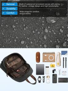 Men's Crossbody Bag, Anti-Theft Chest Bag, Waterproof Shoulder Bag, Chest Bag And Crossbody Bag Dual-Use, Suitable For Hiking, Walking, And Traveling, Black/Brown - Multicolor - View 7