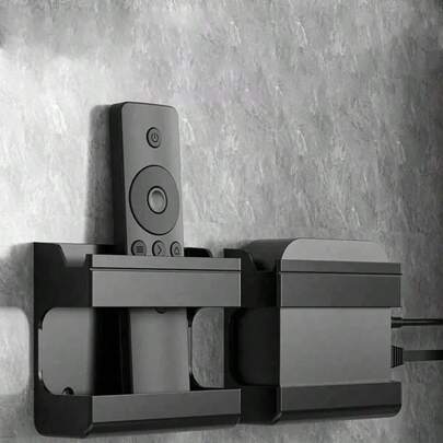 Wall Mounted Remote Control Storage Box, Phone Charging Holder, Shell-Shaped Storage Shelf, Wall Mounted Phone Storage Box, Self-Adhesive Charging Holder, Suitable For TV, Air Conditioner, Office, Home, Kitchen, School And Other Occasions, No Drilling Required, Autumn Home Decor, Space Saving, Marker Pen Storage Rack, Whiteboard Chalk Storage Box, Storage Cabinet Shelf