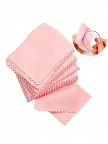 Jewelry Cleaning Cloth, Silver & Jewelry Polishing Cloth, Double-Sided Jewelry Cleaning Wipe, Suitable For Jewelry Care And Cleaning - Pink - View 5