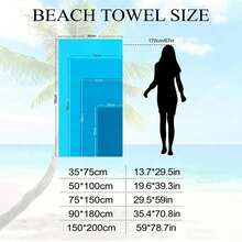 1pc Underwater World Dolphin & Jellyfish Beach Towel, Super Soft Microfiber Extra Large Beach Blanket, Super Absorbent Bath Towel, Suitable For Travel, Swimming Pool, Diving, Surfing, Yoga, Camping, Available In Multiple Sizes, Beach Accessories - A - View 3