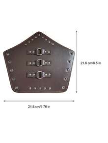 1 chiếc Giáp tay thời Trung cổ Phục hưng, Hiệp sĩ Chiến binh Viking Cổ điển, Vòng đeo tay bằng da PU, Trang phục nam, Đồ dùng cho bữa tiệc LARP, Cosplay, Phụ kiện biểu diễn sân khấu, Halloween - A - Xem 4