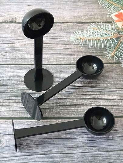 1pc Plastic Coffee Measuring Scoop & Tamper 2-In-1 Coffee Bean Spoon